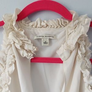 Lot of 2 Banana Republic Blouse Top sz S Silk